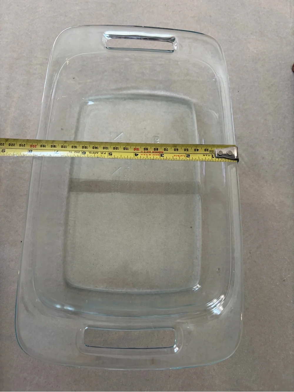 Pyrex Clear Glass Bakeware Set with Light Blue Tint
